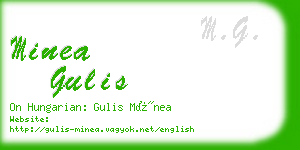 minea gulis business card
